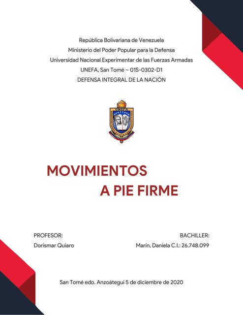 Movimientos a Pie Firme