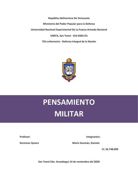 Pensamiento Militar