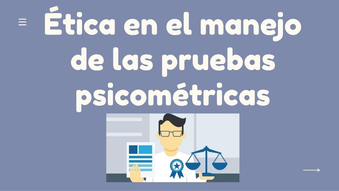 Ética en el manejo de pruebas psicométricas | Elizabeth Morales | uDocz