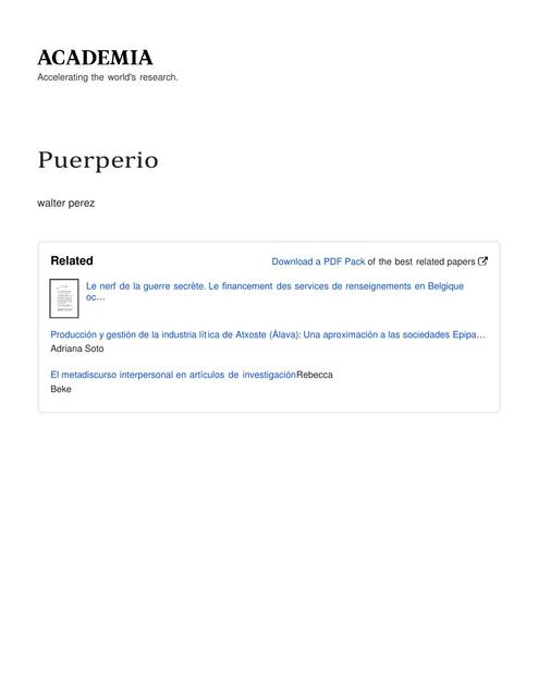 Puerperio