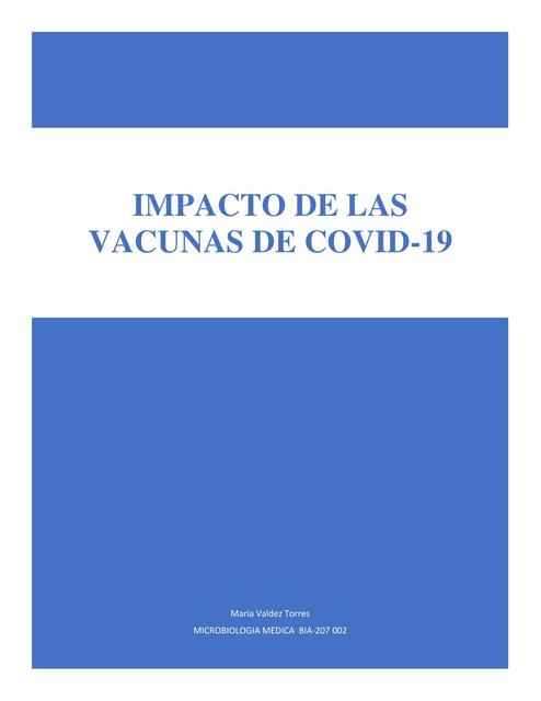 Impacto de las Vacunas de Covid 