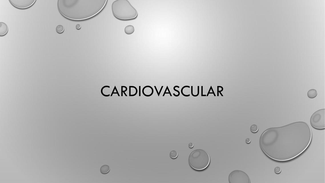 Cardiovascular