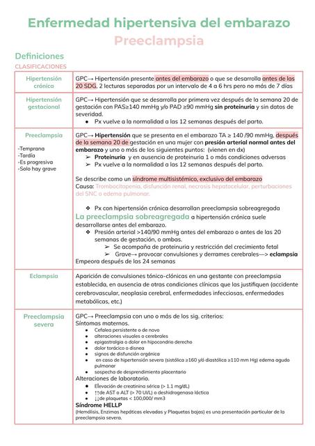 Hipertensión en el Embarazo