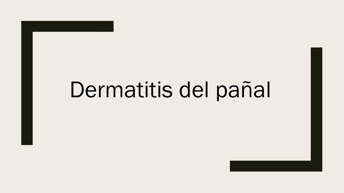 Dermatitis del Pañal