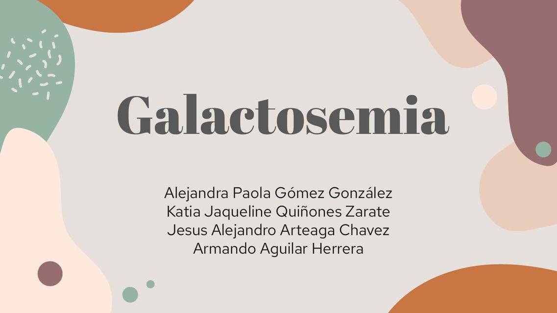 Galactosemia