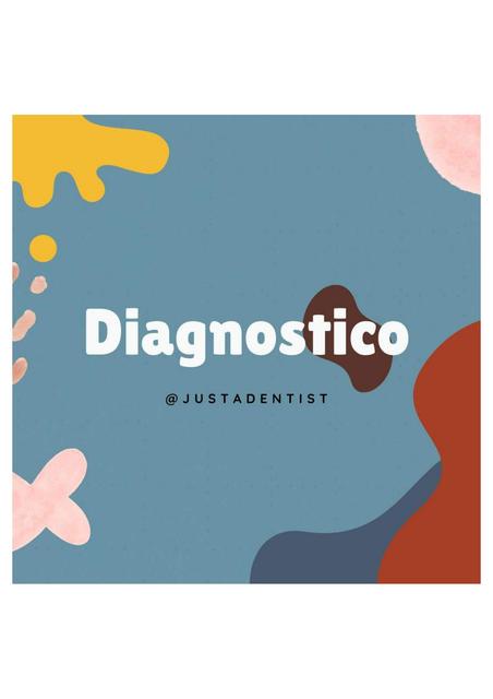 Diagnostico General en Odontología