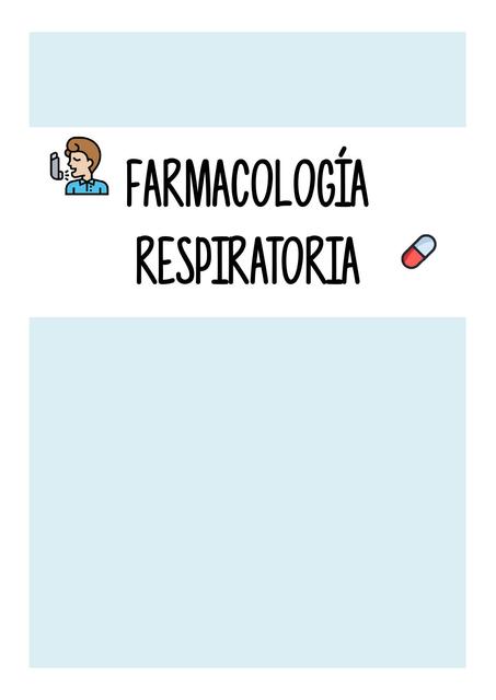 Farmacología respiratoria