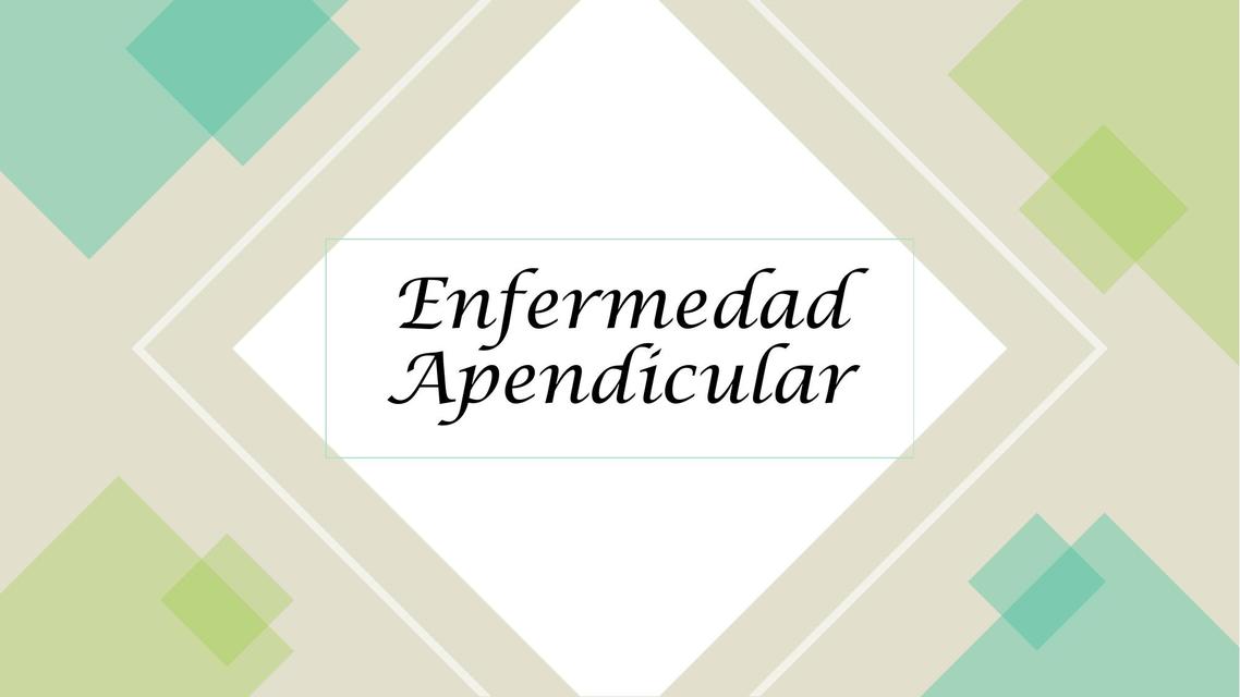 Enfermedad Apendicular 