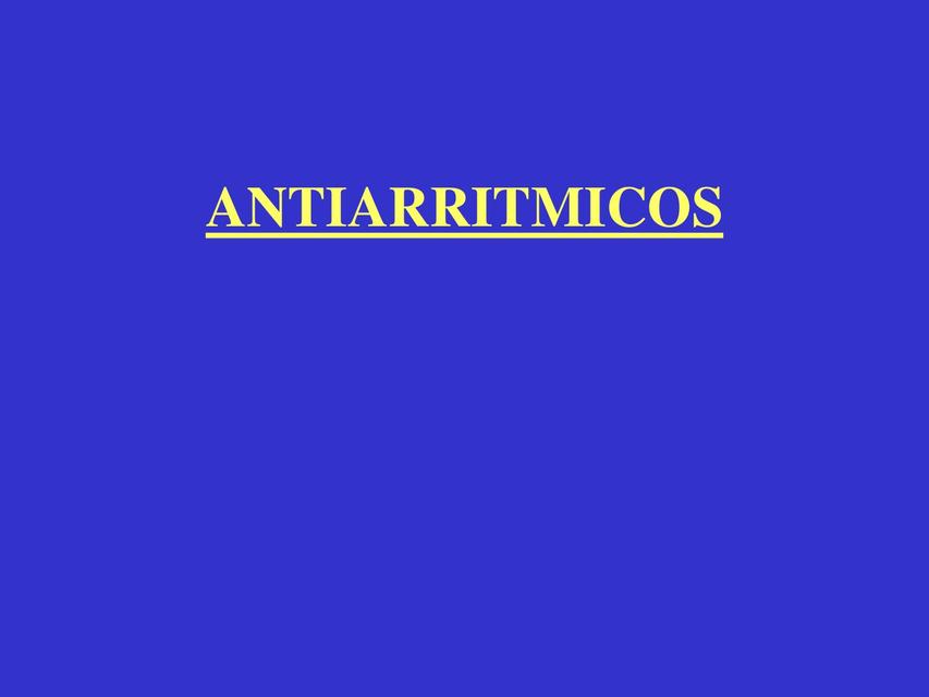 Antiarrítmicos 