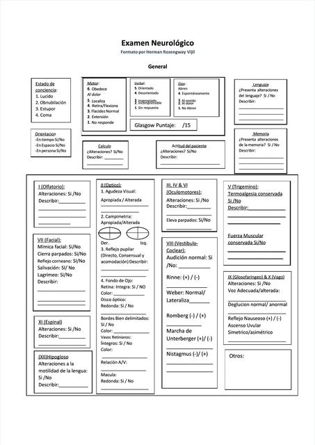 Examen Neurológico