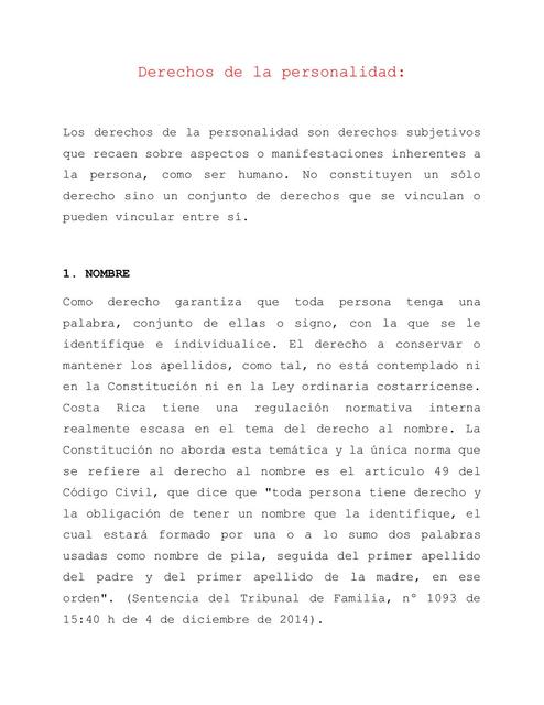 Derechos de la Personalidad Parte 2