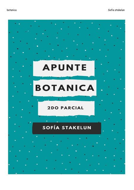 Apunte Botánica 