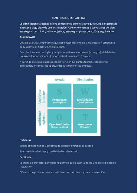 Planificación Estratégica 