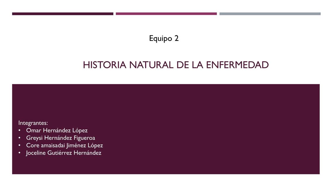 Historia Natural de la Enfermedad