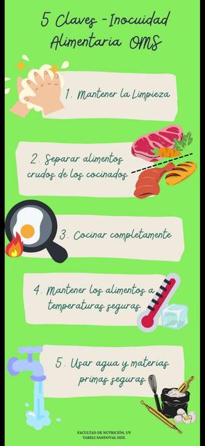5 Claves Inocuidad Alimentaria Oms Yare Hernandez Udocz