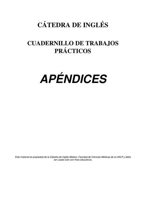 Apéndices Ingles Medico Traducido