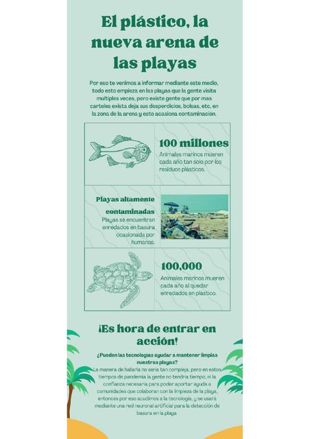 Afiche sobre el cuidado de las playas