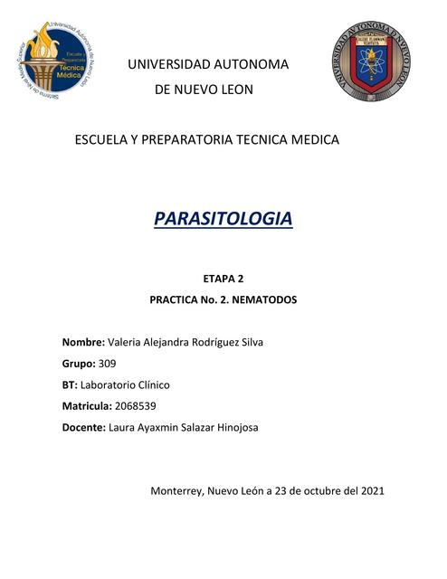 Parasitología Nematodos