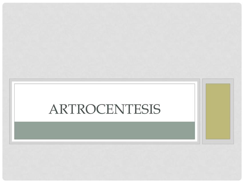 Artrocentesis 