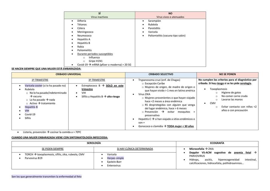 Infecciones del Embarazo 