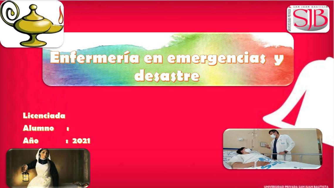 Enfermería en Emergencias y Desastre 