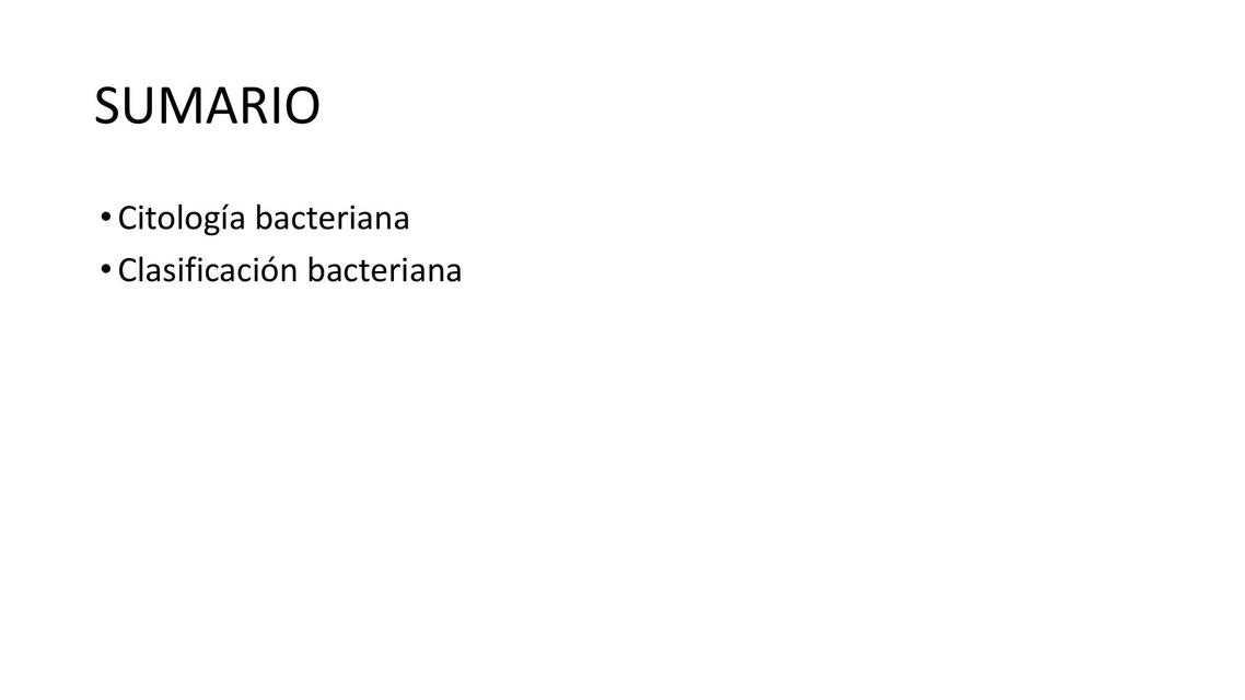 Citología Bacteriana Clasificación Bacteriana