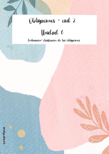 Clasificación de las obligaciones