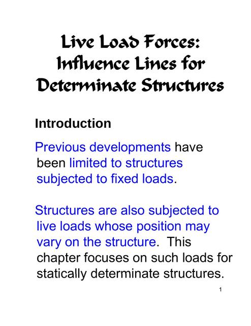 4 Influence Line Diagrams