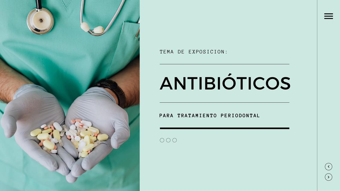 Antibióticos en Tratamiento Periodontal