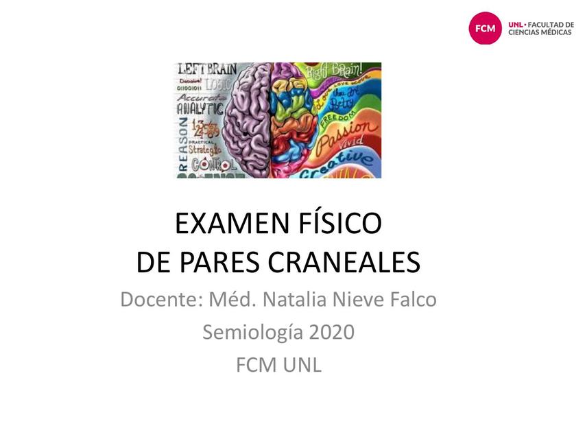 Examen Físico de Pares Craneales