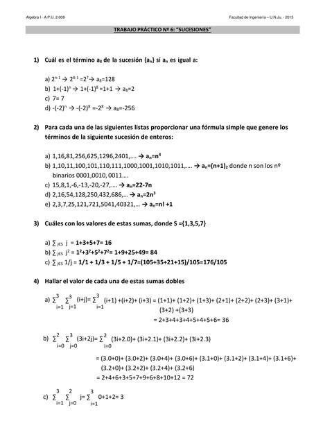 Trabajo Práctico de Sucesiones Matemáticas