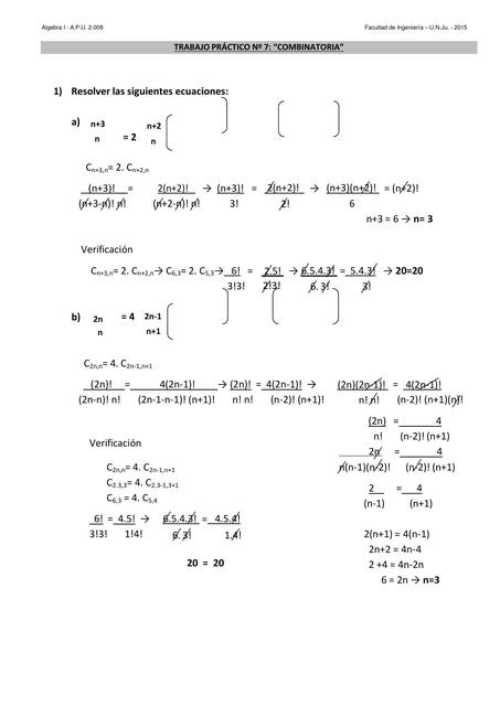 Trabajo Práctico Combinatoria