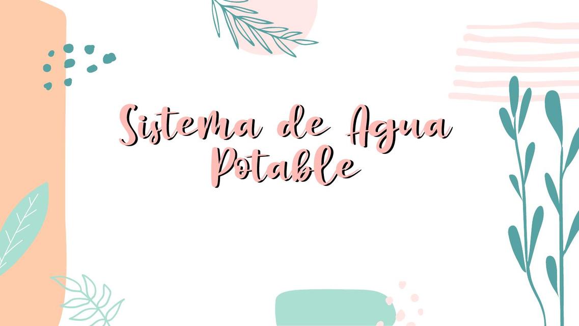 Sistema de Agua Potable 