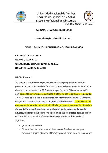 Casos clínicos de Obstetricia