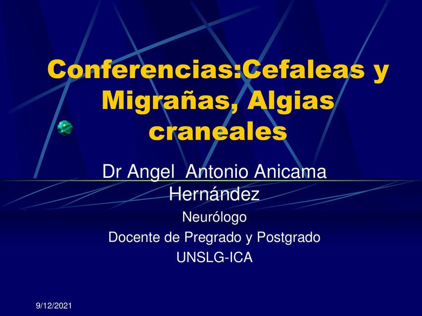 Cefaleas y Migrañas, Algias craneales