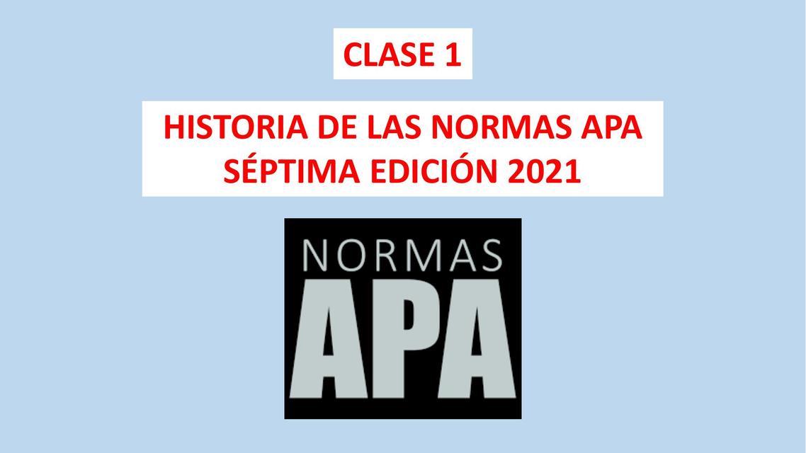 Historia de las Normas APA 