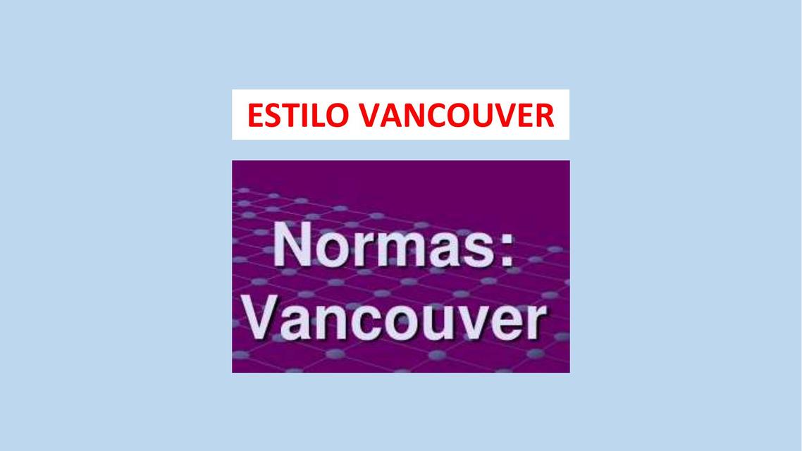 Normas Vancouver 