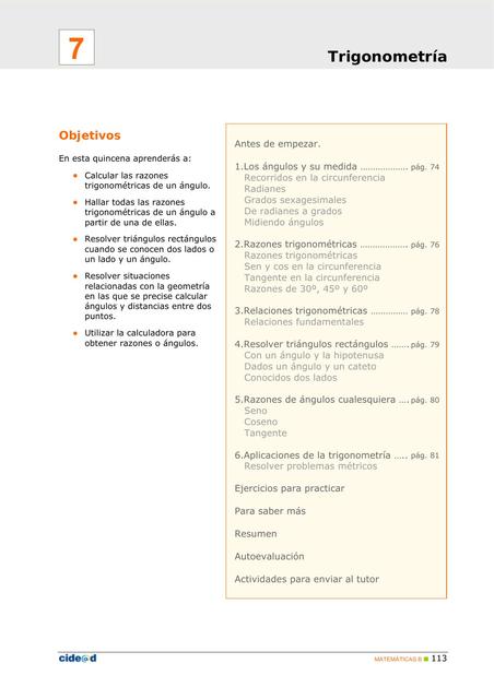 Trigonometría Ejercicios UAC