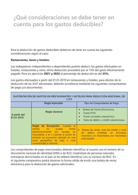 Flashcards de Los Gastos Deducibles Características | Por Renzo Cuzco ...