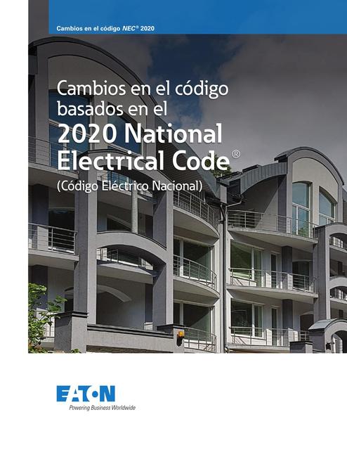 Cambios en el Código Basados en el 2020 National Electrical Code 