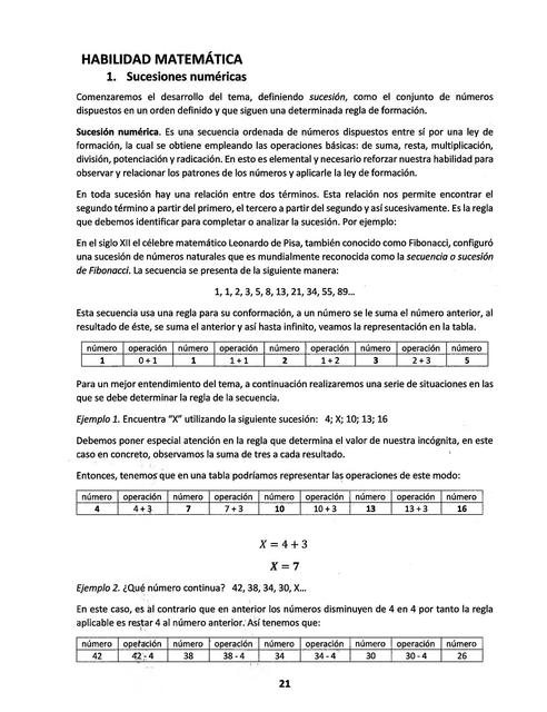 Habilidad Matemática