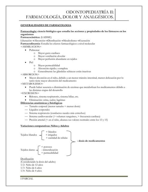 Farmacología en Odontopediatria