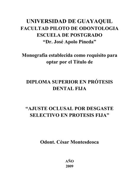 Ajuste Oclusal