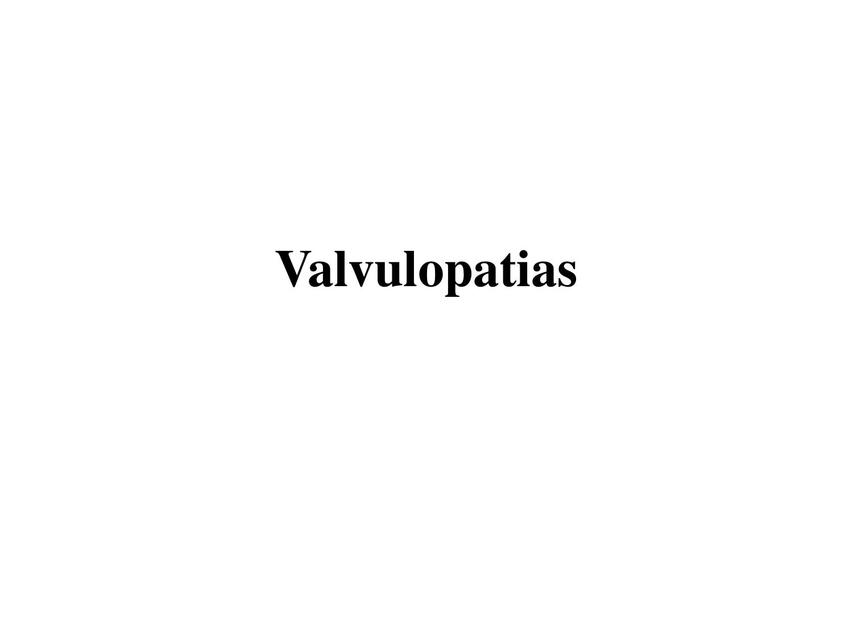 Valvulopatías