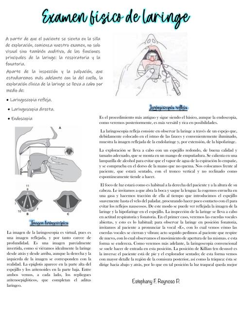 Examen físico de laringe