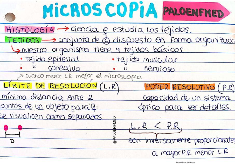 Histología fichas 1 