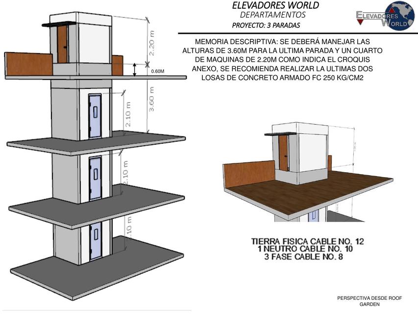 Elevador de Tres Paradas