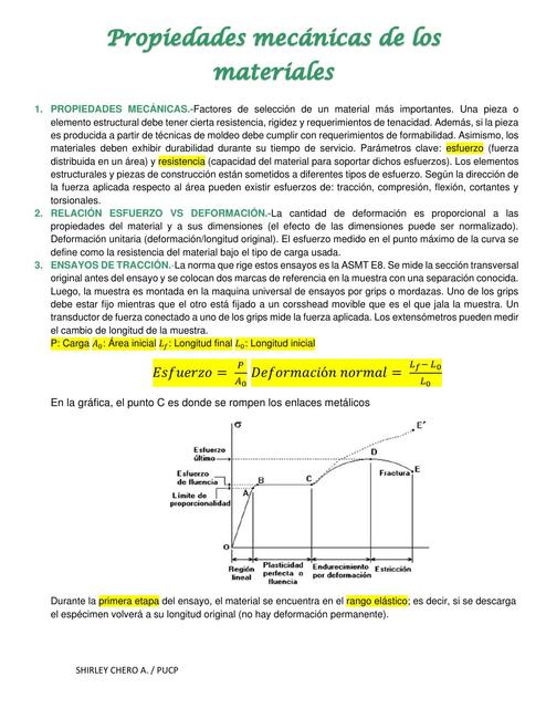 Propiedades Mecánicas de los Materiales