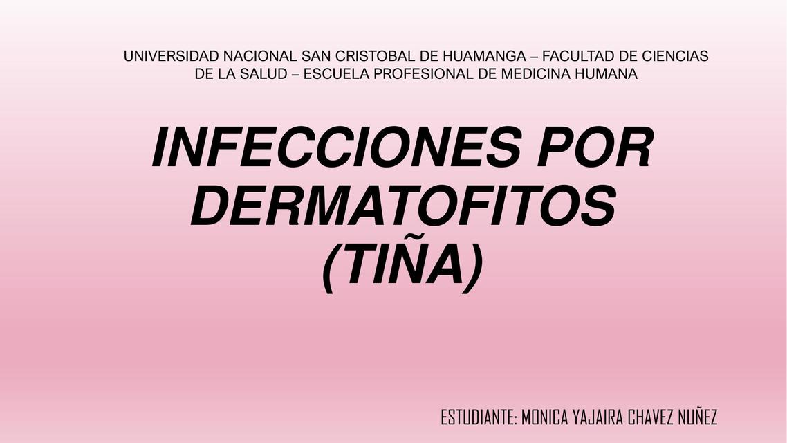 Infecciones por Dermatofitos 