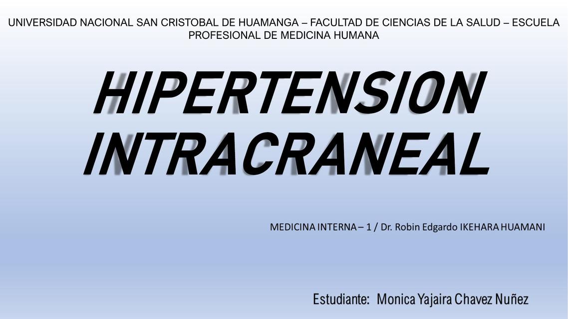 Hipertensión Intracraneal 